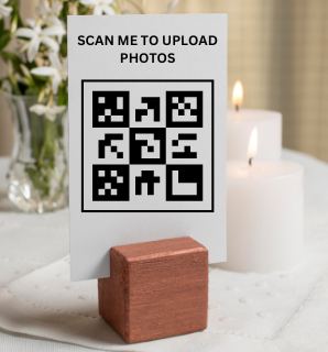 SCAN ME TO upload photos